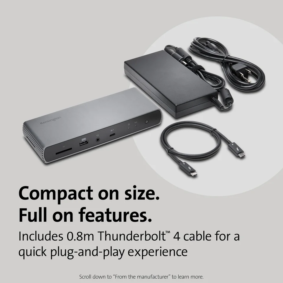 Kensington SD5700T Thunderbolt 4 Dual 4K Docking Station with 90W